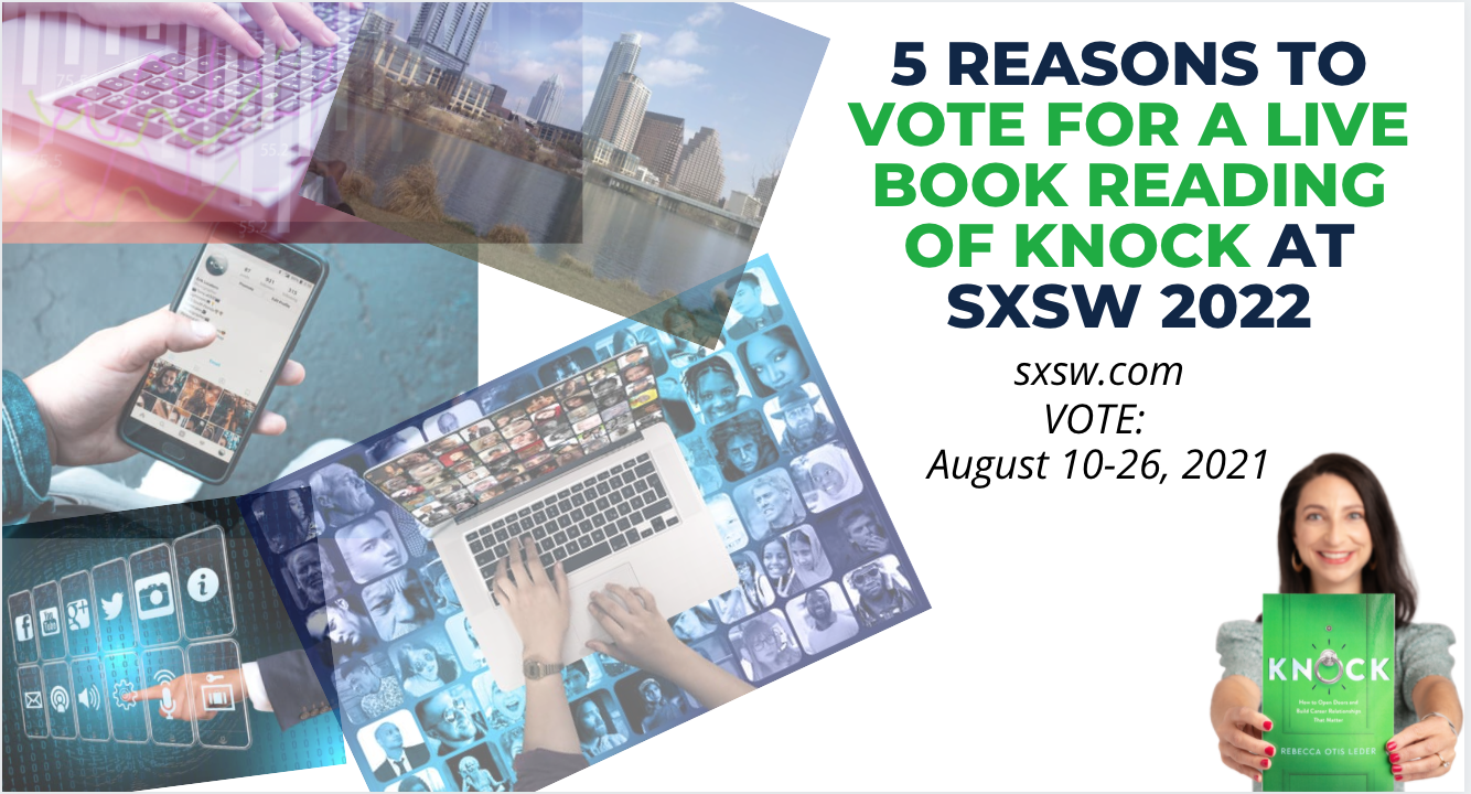 5 Reasons to Vote for KNOCK, the book, in the 2022 SXSW PanelPicker