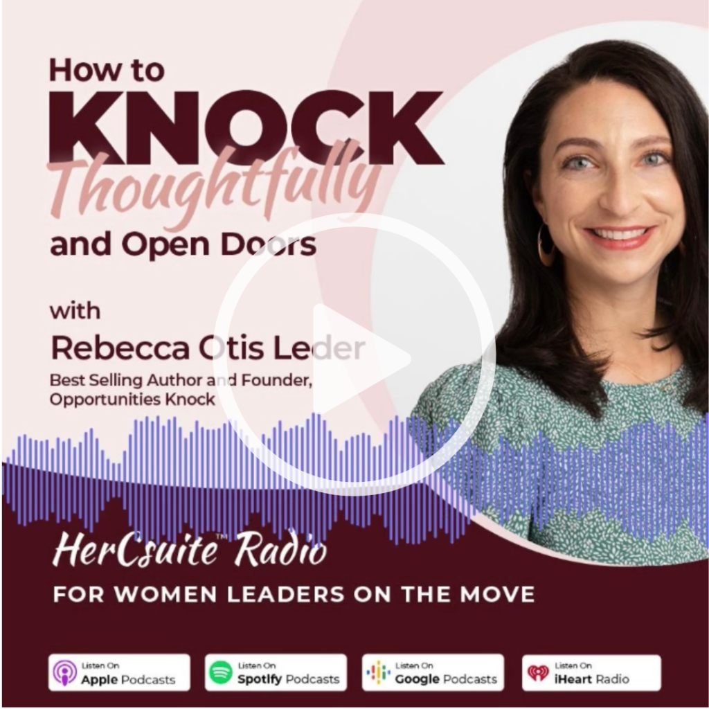 Rebecca Leder podcast guest on career and leadership HerCSuite Radio