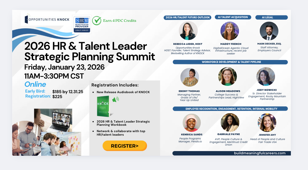 Opportunities Knock HR Talent Strategic Planning Summit